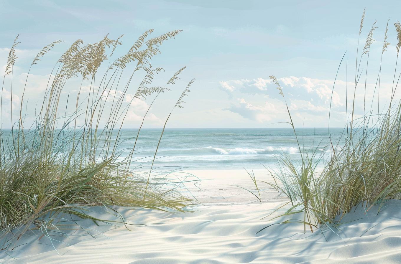 Coastal Beach Canvas Print: Serene Ocean Shore Seascape Wall Art, Neutral Beach House Decor