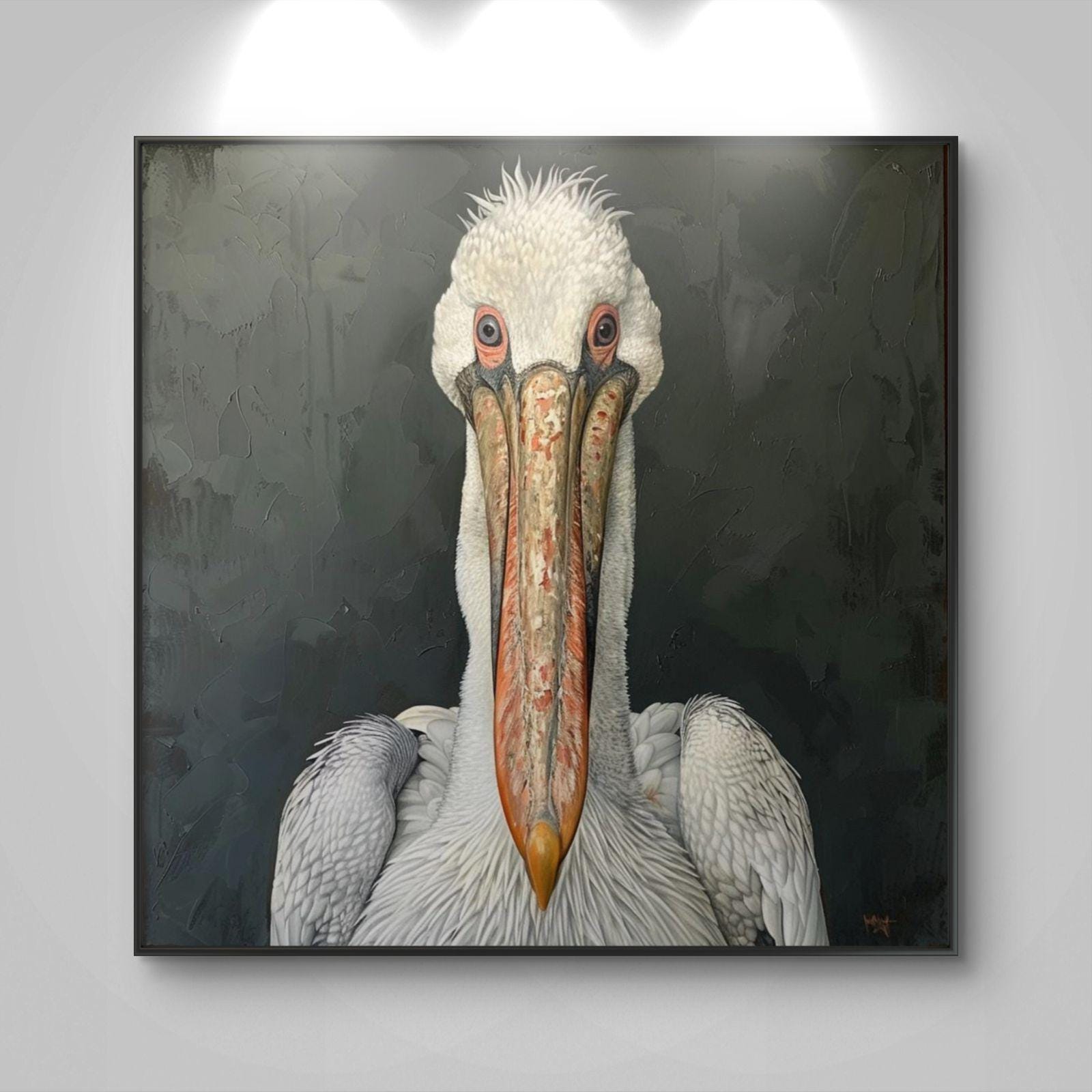 Pelican Wall Art Canvas Print: Coastal Bird Artwork, Beach House Decor