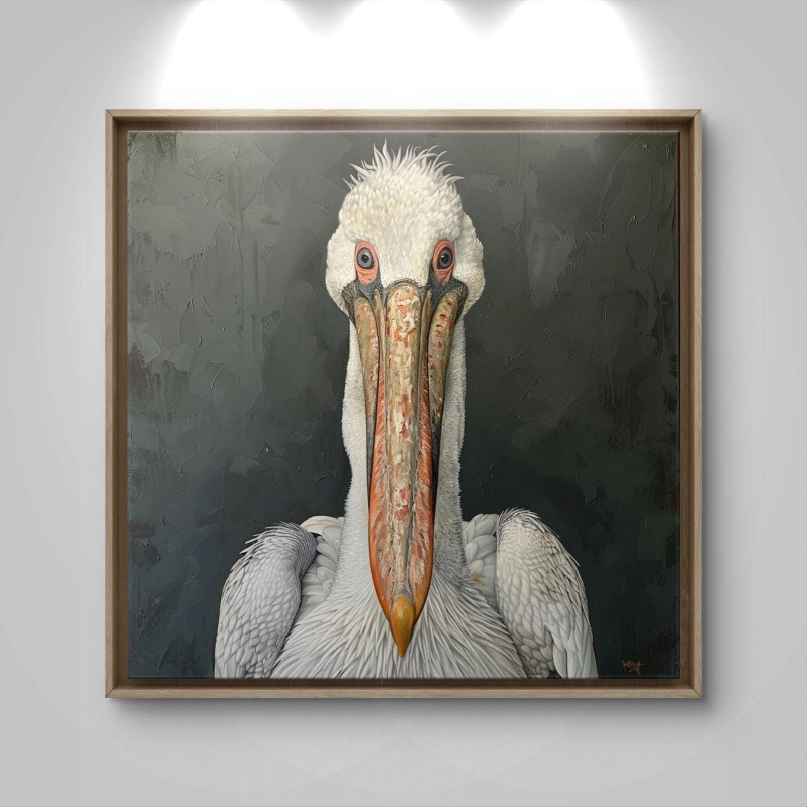Pelican Wall Art Canvas Print: Coastal Bird Artwork, Beach House Decor